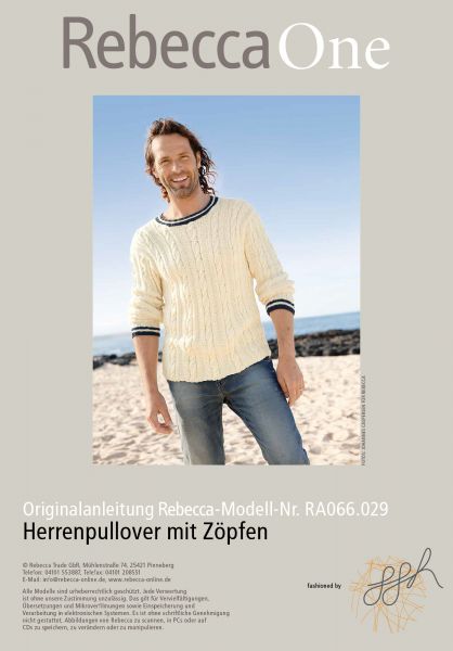 Herrenpullover mit Zöpfen