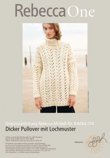 Dicker Pullover mit Lochmuster