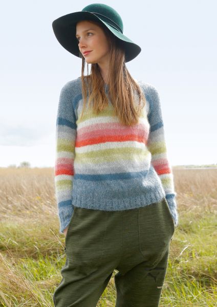 Colourful striped jumper