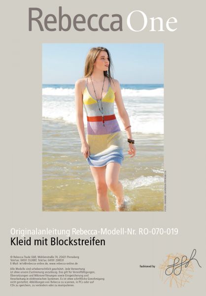Strickmuster - Kleid mit Blockstreifen