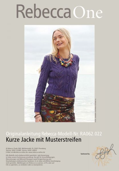 Kurze Jacke mit Musterstreifen