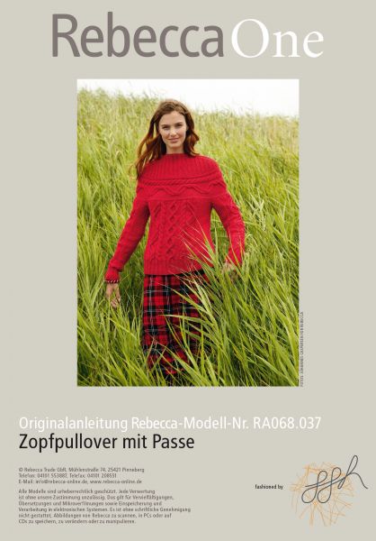 Zopfpullover mit Passe