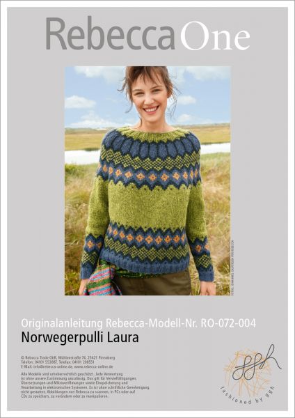 Knit pattern – jacquard pattern jumper with round yoke