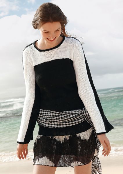 Knit pattern – jumper in black and white