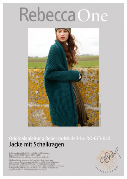 Strickanleitung - Jacke mit Schalkragen