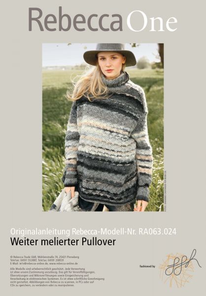 Weiter melierter Pullover