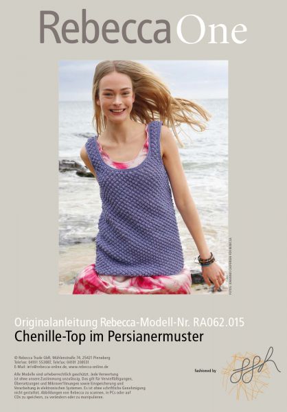 Chenille-Top im Persianermuster