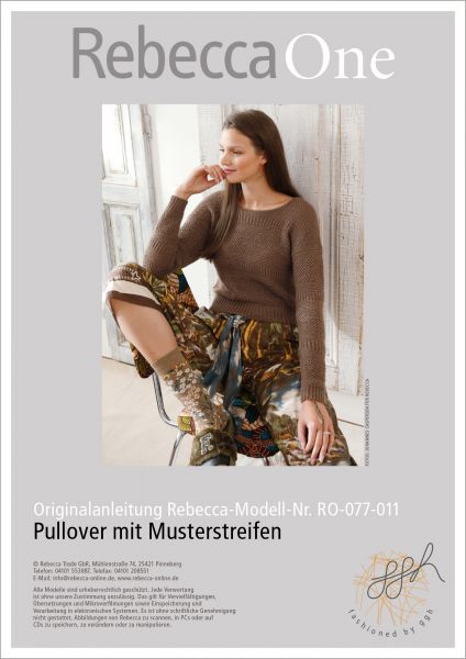 Strickanleitung - Pullover mit Musterstreifen