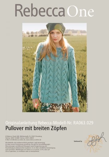 Pullover mit breiten Zöpfen