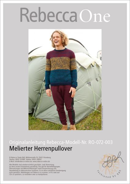 Strickanleitung - Melierter Herrenpullover