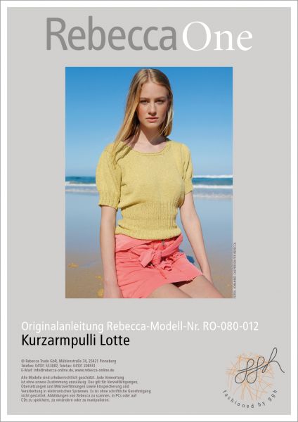 Strickmuster - Kurzarmpulli Lotte