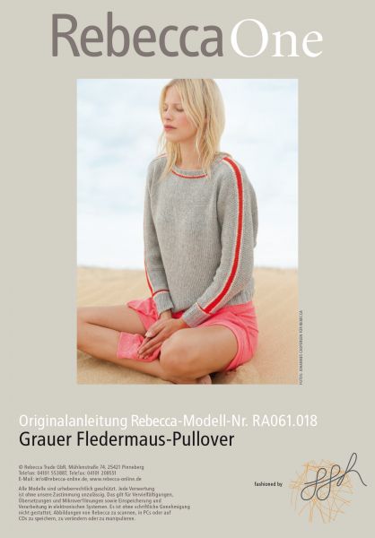 Grauer Fledermaus-Pullover