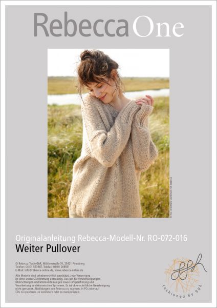 Strickanleitung - Weiter Pullover