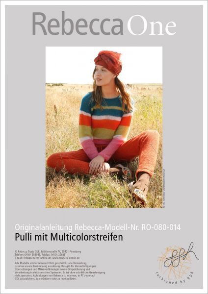 Anleitung - Pulli mit Multicolorstreifen