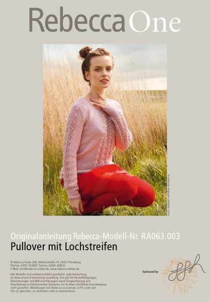 Pullover mit Lochstreifen