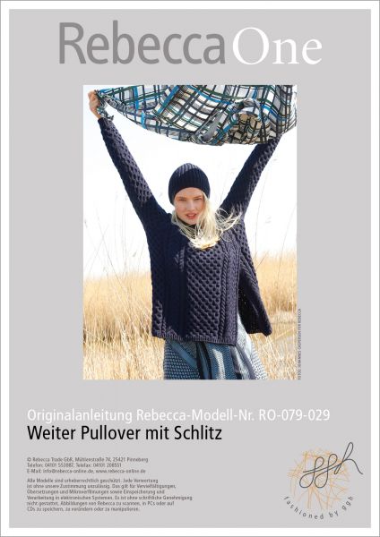 Anleitung - Weiter Pullover mit Schlitz