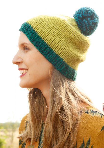 Knit pattern – Beanie with pom-pom