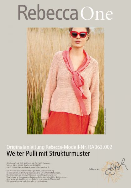 Weiter Pulli mit Strukturmuster