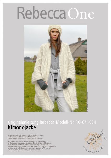 Strickanleitung - Weite Kimonojacke