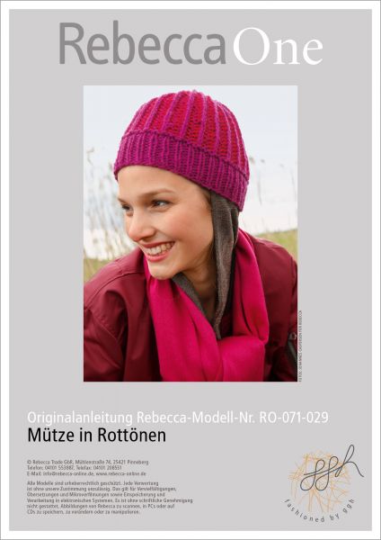 Knit pattern – beanie in red