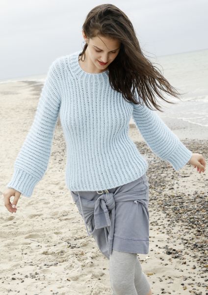 Rib knit jumper