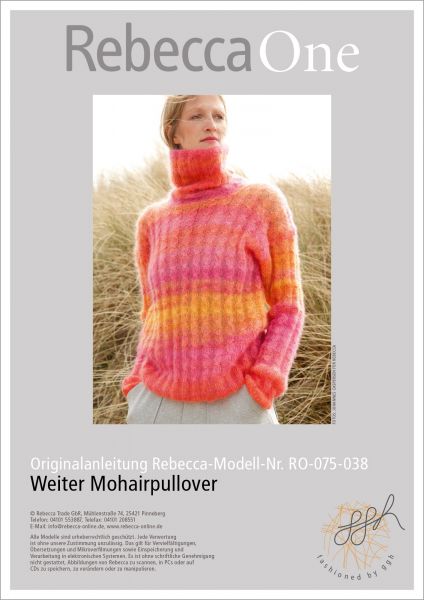 Strickanleitung - Weiter Mohairpullover