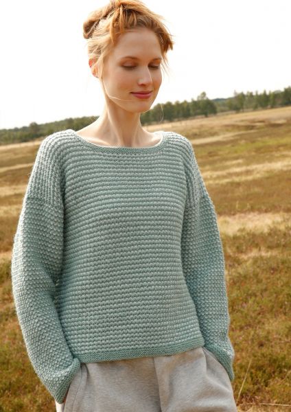 Strickanleitung - Pullover mit 2-farbigem Muster