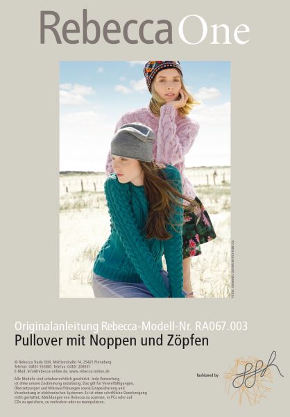 Pullover mit Noppen und Zöpfen