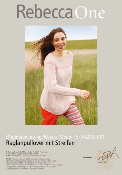 Raglanpullover mit Streifen