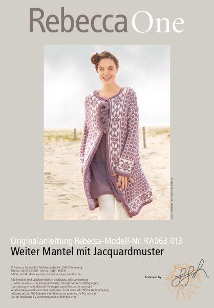 Weiter Mantel mit Jacquardmuster