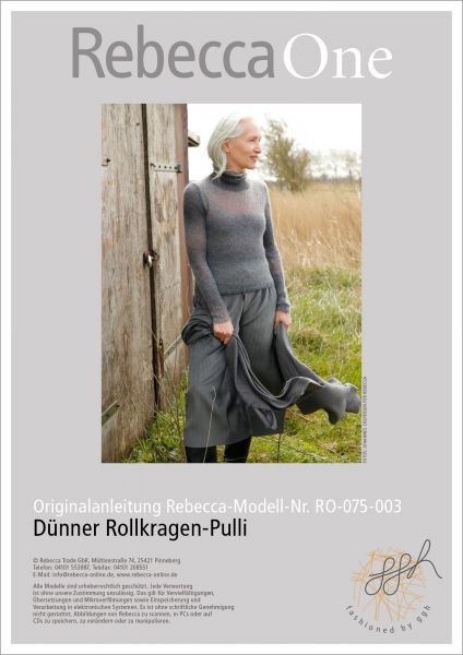 Knit pattern – Thin turtleneck jumper