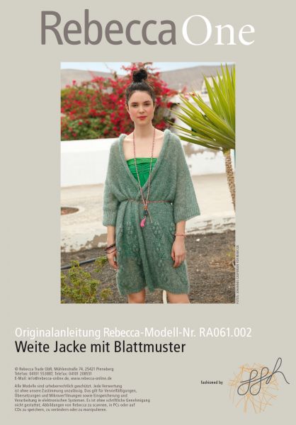 Weite Jacke mit Blattmuster