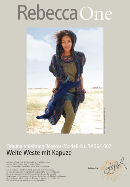 Weite Weste mit Kapuze