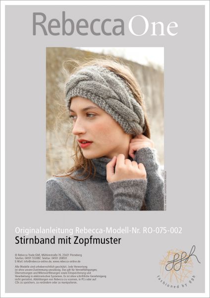 Knit pattern – Headband with cable knit pattern