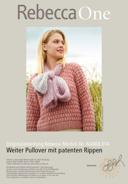 Weiter Pullover mit patenten Rippen