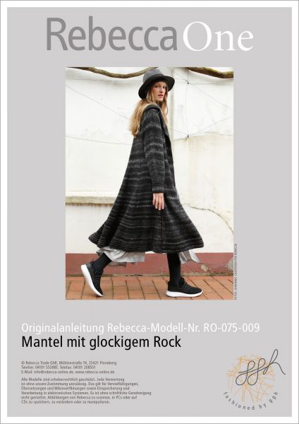 Strickanleitung - Mantel mit glockigem Rock