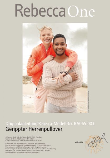 Gerippter Herrenpullover