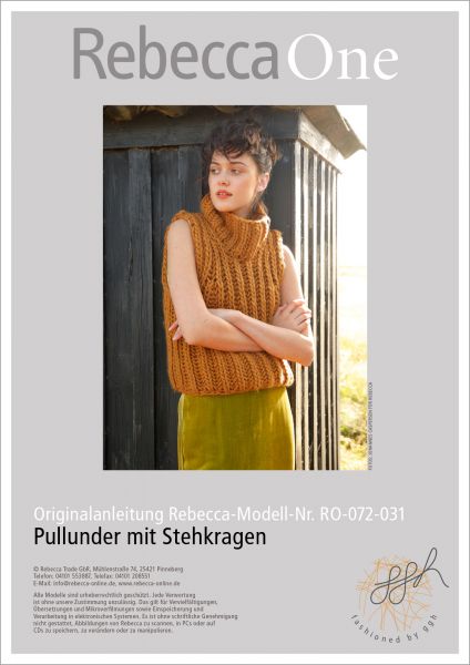 Strickanleitung - Pullunder mit Stehkragen