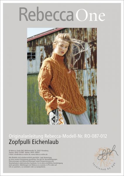 Anleitung - Zopfpulli Eichenlaub