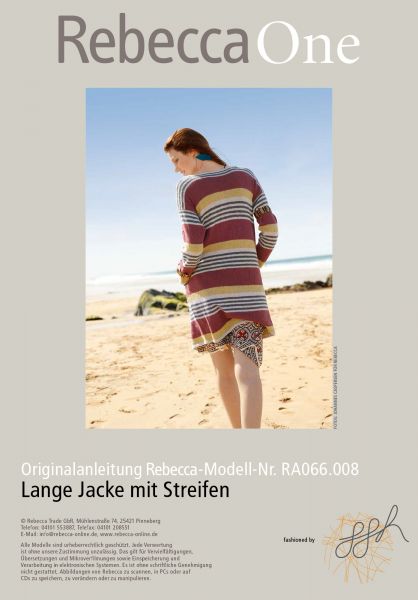 Lange Jacke mit Streifen